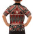 Vintage Bula Fiji Family Matching Puletasi and Hawaiian Shirt Red Tapa Masi Motif