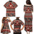 Vintage Bula Fiji Family Matching Puletasi and Hawaiian Shirt Red Tapa Masi Motif