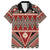 Vintage Bula Fiji Family Matching Puletasi and Hawaiian Shirt Red Tapa Masi Motif