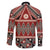 Vintage Bula Fiji Family Matching Puletasi and Hawaiian Shirt Red Tapa Masi Motif