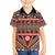 Vintage Bula Fiji Family Matching Puletasi and Hawaiian Shirt Red Tapa Masi Motif