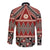 Vintage Bula Fiji Long Sleeve Button Shirt Red Tapa Masi Motif