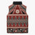 Vintage Bula Fiji Sleeveless Puffer Jacket Red Tapa Masi Motif - Polynesian Pride