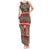 Vintage Bula Fiji Tank Maxi Dress Red Tapa Masi Motif