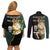 South Africa Protea and New Zealand Couples Matching Off Shoulder Short Dress and Long Sleeve Button Shirts Go All Black-Springboks Rugby with Kente And Maori LT9 - Polynesian Pride