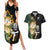 South Africa Protea and New Zealand Couples Matching Summer Maxi Dress and Hawaiian Shirt Go All Black-Springboks Rugby with Kente And Maori LT9 Black Green - Polynesian Pride