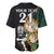 Custom South Africa Protea and New Zealand Baseball Jersey Go All Black-Springboks Rugby with Kente And Maori LT9 - Polynesian Pride