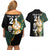 Custom South Africa Protea and New Zealand Couples Matching Off Shoulder Short Dress and Hawaiian Shirt Go All Black-Springboks Rugby with Kente And Maori LT9 - Polynesian Pride