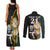 Custom South Africa Protea and New Zealand Couples Matching Tank Maxi Dress and Long Sleeve Button Shirts Go All Black-Springboks Rugby with Kente And Maori LT9 - Polynesian Pride