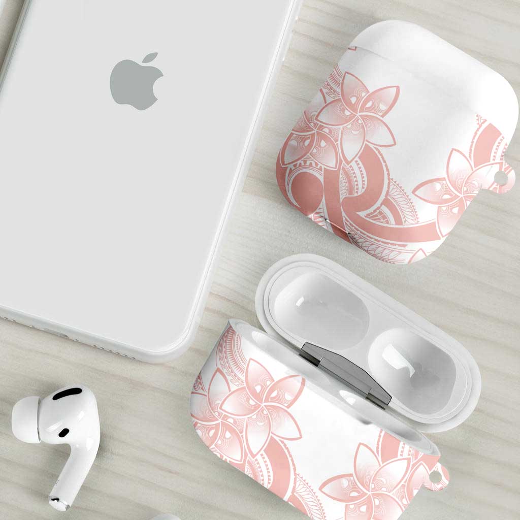 Polynesian Tribal Plumeria Lotu Tamaiti AirPods Case Pastel Blush - Polynesian Pride