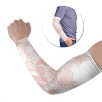 Polynesian Tribal Plumeria Lotu Tamaiti Arm Sleeves Pastel Blush LT9 Set of 2 Blush - Polynesian Pride