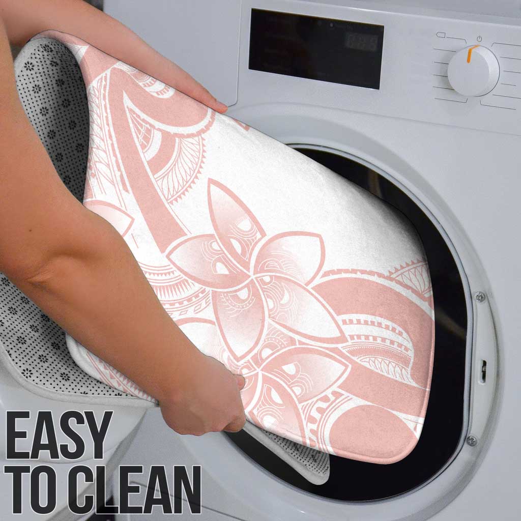 Polynesian Tribal Plumeria Lotu Tamaiti Bathroom Set Pastel Blush - Polynesian Pride