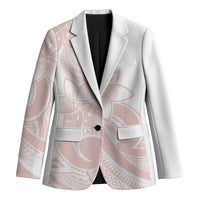 Polynesian Tribal Plumeria Lotu Tamaiti Blazer Pastel Blush - Polynesian Pride