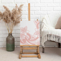 Polynesian Tribal Plumeria Lotu Tamaiti Canvas Wall Art Pastel Blush LT9 - Polynesian Pride