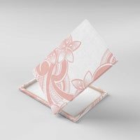 Polynesian Tribal Plumeria Lotu Tamaiti Canvas Wall Art Pastel Blush LT9 With Frame Blush - Polynesian Pride