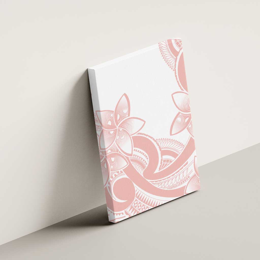 Polynesian Tribal Plumeria Lotu Tamaiti Canvas Wall Art Pastel Blush LT9 - Polynesian Pride
