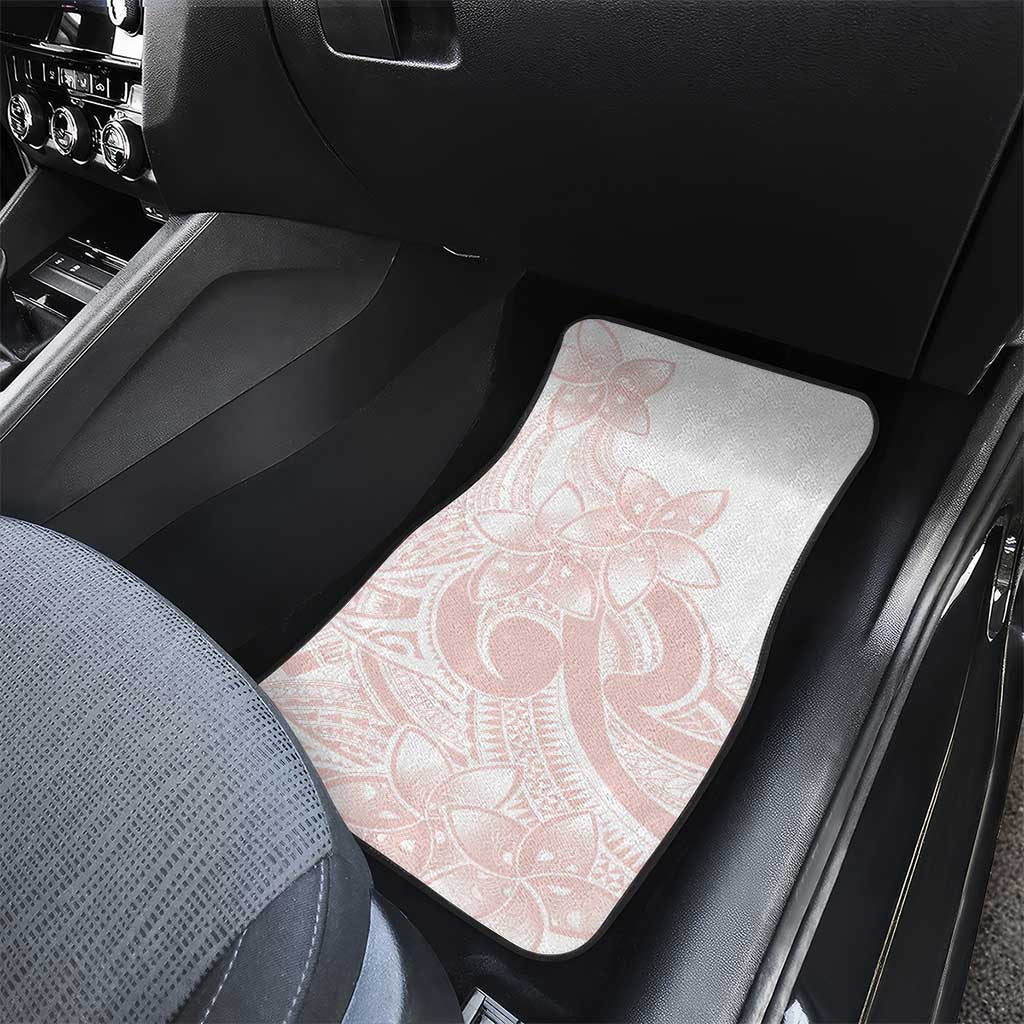 Polynesian Tribal Plumeria Lotu Tamaiti Car Mats Pastel Blush LT9 - Polynesian Pride