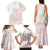 Polynesian Tribal Plumeria Lotu Tamaiti Family Matching Tank Maxi Dress and Hawaiian Shirt Pastel Blush - Polynesian Pride