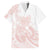 Polynesian Tribal Plumeria Lotu Tamaiti Family Matching Tank Maxi Dress and Hawaiian Shirt Pastel Blush - Polynesian Pride