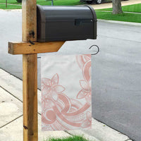 Polynesian Tribal Plumeria Lotu Tamaiti Garden Flag Pastel Blush - Polynesian Pride