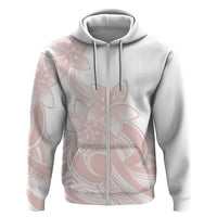 Polynesian Tribal Plumeria Lotu Tamaiti Hoodie Pastel Blush - Polynesian Pride