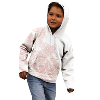 Polynesian Tribal Plumeria Lotu Tamaiti Kid Hoodie Pastel Blush - Polynesian Pride