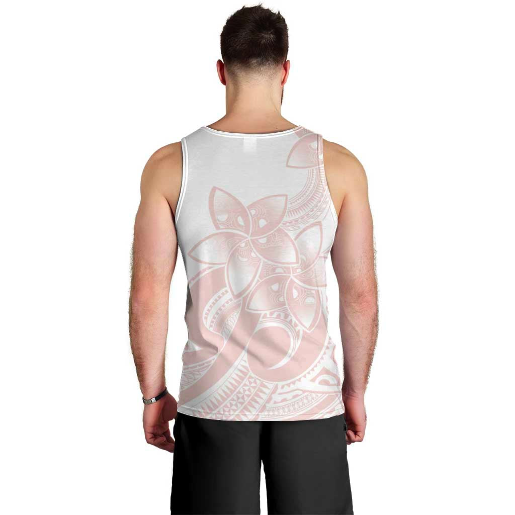 Polynesian Tribal Plumeria Lotu Tamaiti Men Tank Top Pastel Blush LT9 - Polynesian Pride