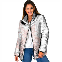 Polynesian Tribal Plumeria Lotu Tamaiti Padded Jacket Pastel Blush LT9 Women Blush - Polynesian Pride