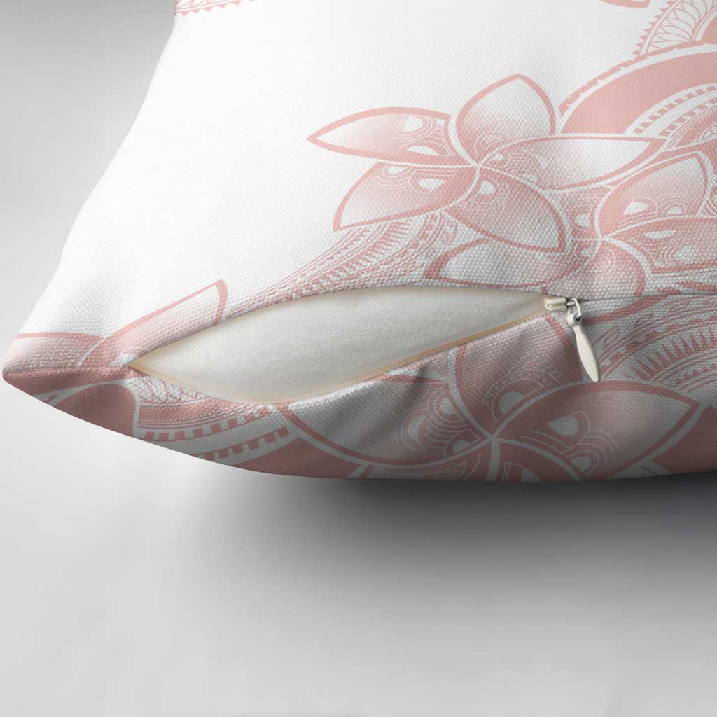 Polynesian Tribal Plumeria Lotu Tamaiti Pillow Cover Pastel Blush - Polynesian Pride