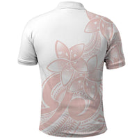 Polynesian Tribal Plumeria Lotu Tamaiti Polo Shirt Pastel Blush - Polynesian Pride