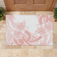 Polynesian Tribal Plumeria Lotu Tamaiti Rubber Doormat Pastel Blush LT9 Blush - Polynesian Pride
