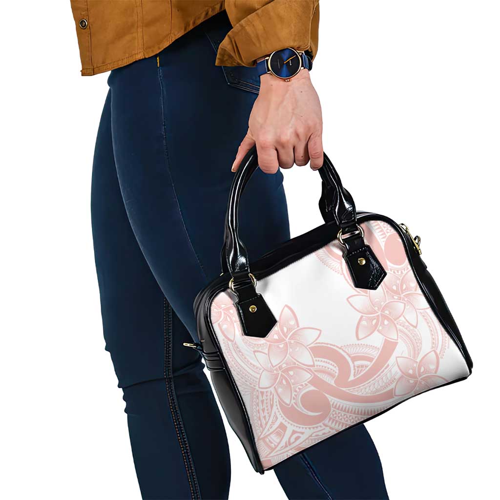 Polynesian Tribal Plumeria Lotu Tamaiti Shoulder Handbag Pastel Blush - Polynesian Pride