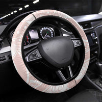 Polynesian Tribal Plumeria Lotu Tamaiti Steering Wheel Cover Pastel Blush LT9 Universal Fit Blush - Polynesian Pride