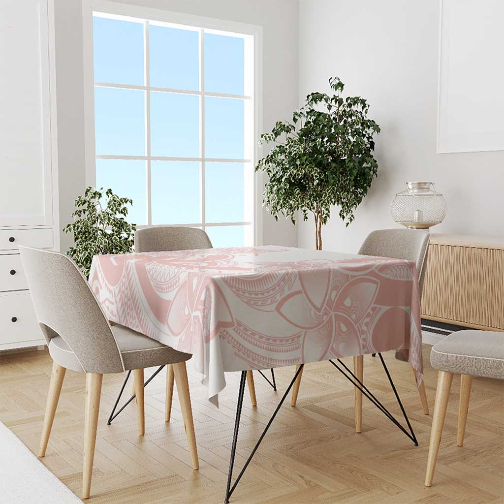 Polynesian Tribal Plumeria Lotu Tamaiti Tablecloth Pastel Blush LT9 - Polynesian Pride