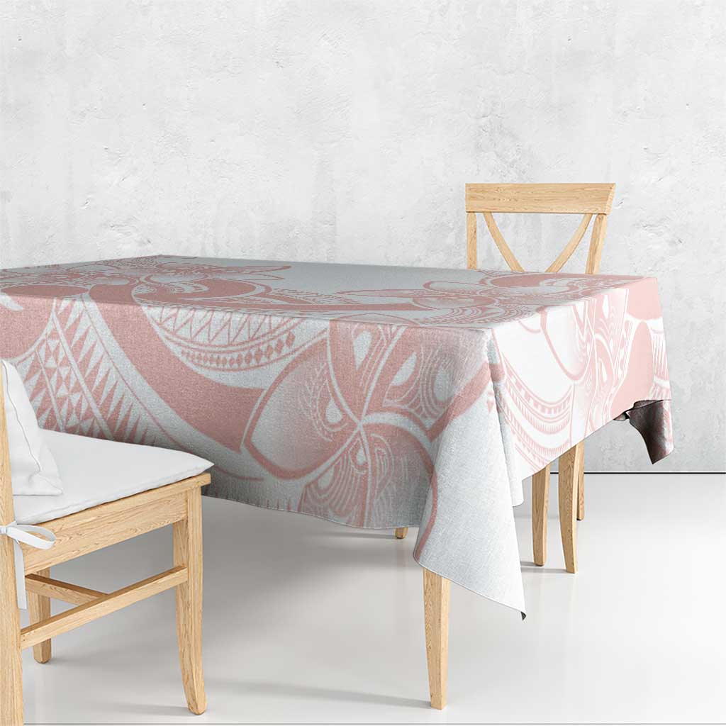 Polynesian Tribal Plumeria Lotu Tamaiti Tablecloth Pastel Blush LT9 - Polynesian Pride