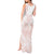 Polynesian Tribal Plumeria Lotu Tamaiti Tank Maxi Dress Pastel Blush - Polynesian Pride
