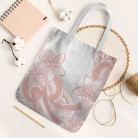 Polynesian Tribal Plumeria Lotu Tamaiti Tote Bag Pastel Blush LT9 White Strap One Size Blush - Polynesian Pride