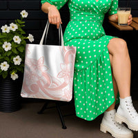 Polynesian Tribal Plumeria Lotu Tamaiti Tote Bag Pastel Blush LT9 - Polynesian Pride