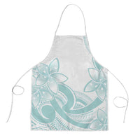 Polynesian Tribal Plumeria Lotu Tamaiti Apron Pastel Cyan - Polynesian Pride