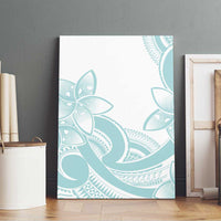 Polynesian Tribal Plumeria Lotu Tamaiti Canvas Wall Art Pastel Cyan LT9 - Polynesian Pride
