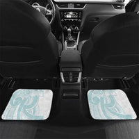 Polynesian Tribal Plumeria Lotu Tamaiti Car Mats Pastel Cyan LT9 Set 2pcs - Back Cyan - Polynesian Pride