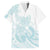 Polynesian Tribal Plumeria Lotu Tamaiti Family Matching Long Sleeve Bodycon Dress and Hawaiian Shirt Pastel Cyan - Polynesian Pride