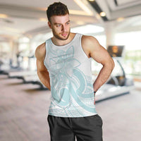 Polynesian Tribal Plumeria Lotu Tamaiti Men Tank Top Pastel Cyan LT9 Cyan - Polynesian Pride