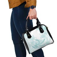 Polynesian Tribal Plumeria Lotu Tamaiti Shoulder Handbag Pastel Cyan - Polynesian Pride