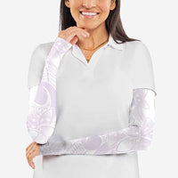 Polynesian Tribal Plumeria Lotu Tamaiti Arm Sleeves Pastel Mauve LT9 - Polynesian Pride
