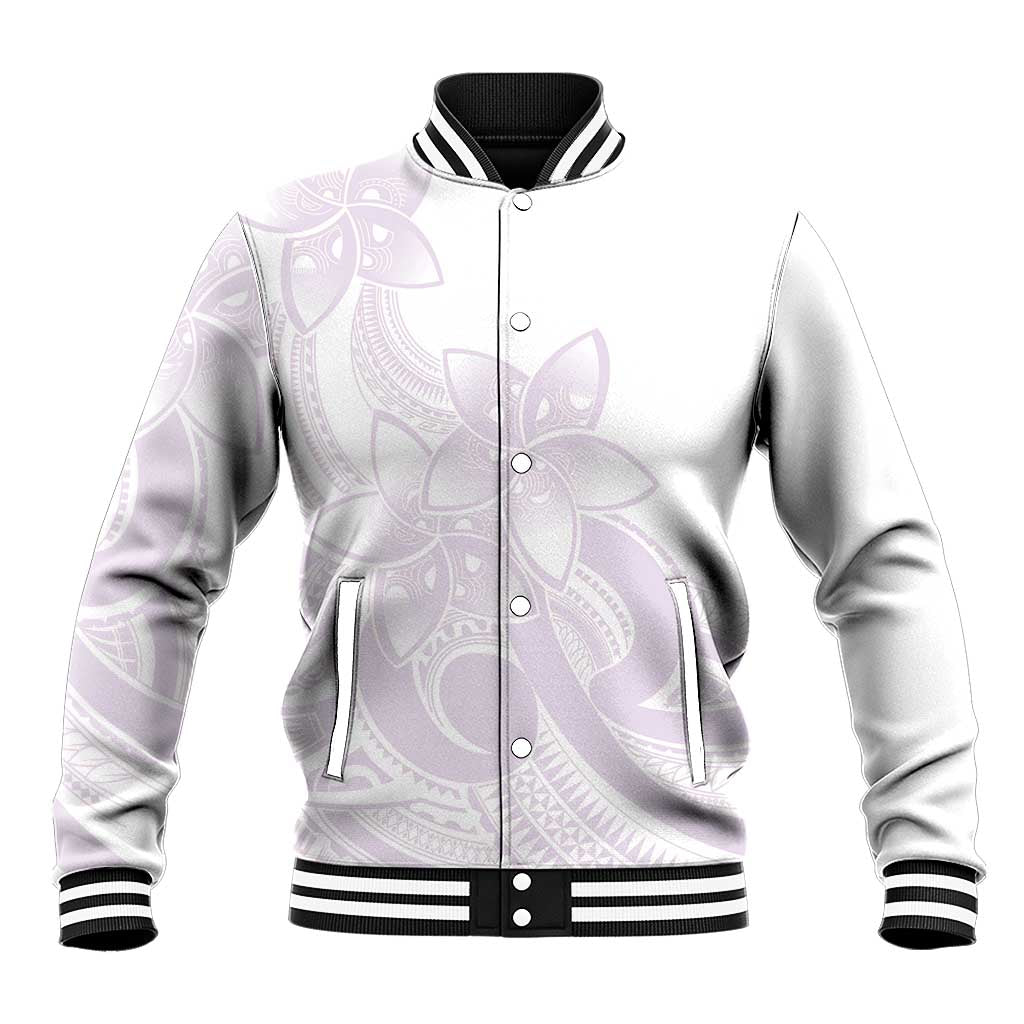 Polynesian Tribal Plumeria Lotu Tamaiti Baseball Jacket Pastel Mauve LT9 Unisex Mauve - Polynesian Pride