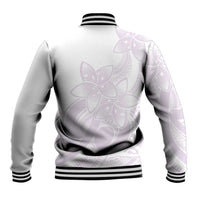 Polynesian Tribal Plumeria Lotu Tamaiti Baseball Jacket Pastel Mauve LT9 - Polynesian Pride