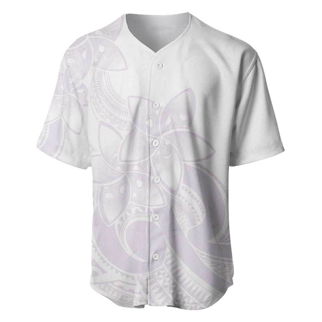Polynesian Tribal Plumeria Lotu Tamaiti Baseball Jersey Pastel Mauve - Polynesian Pride