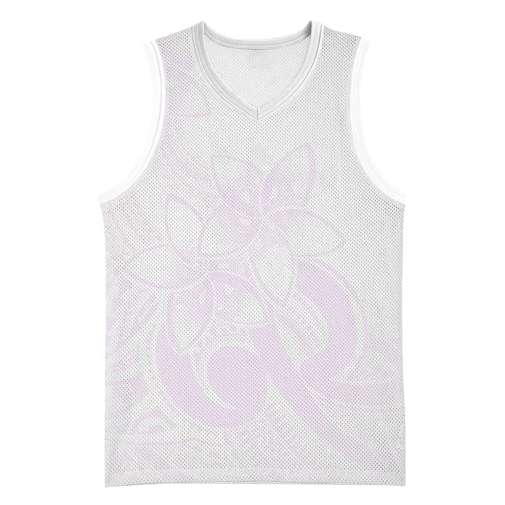 Polynesian Tribal Plumeria Lotu Tamaiti Basketball Jersey Pastel Mauve LT9 Unisex Mauve - Polynesian Pride