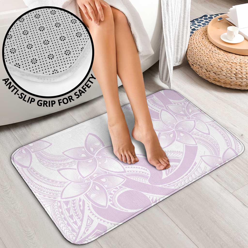 Polynesian Tribal Plumeria Lotu Tamaiti Bathroom Set Pastel Mauve - Polynesian Pride